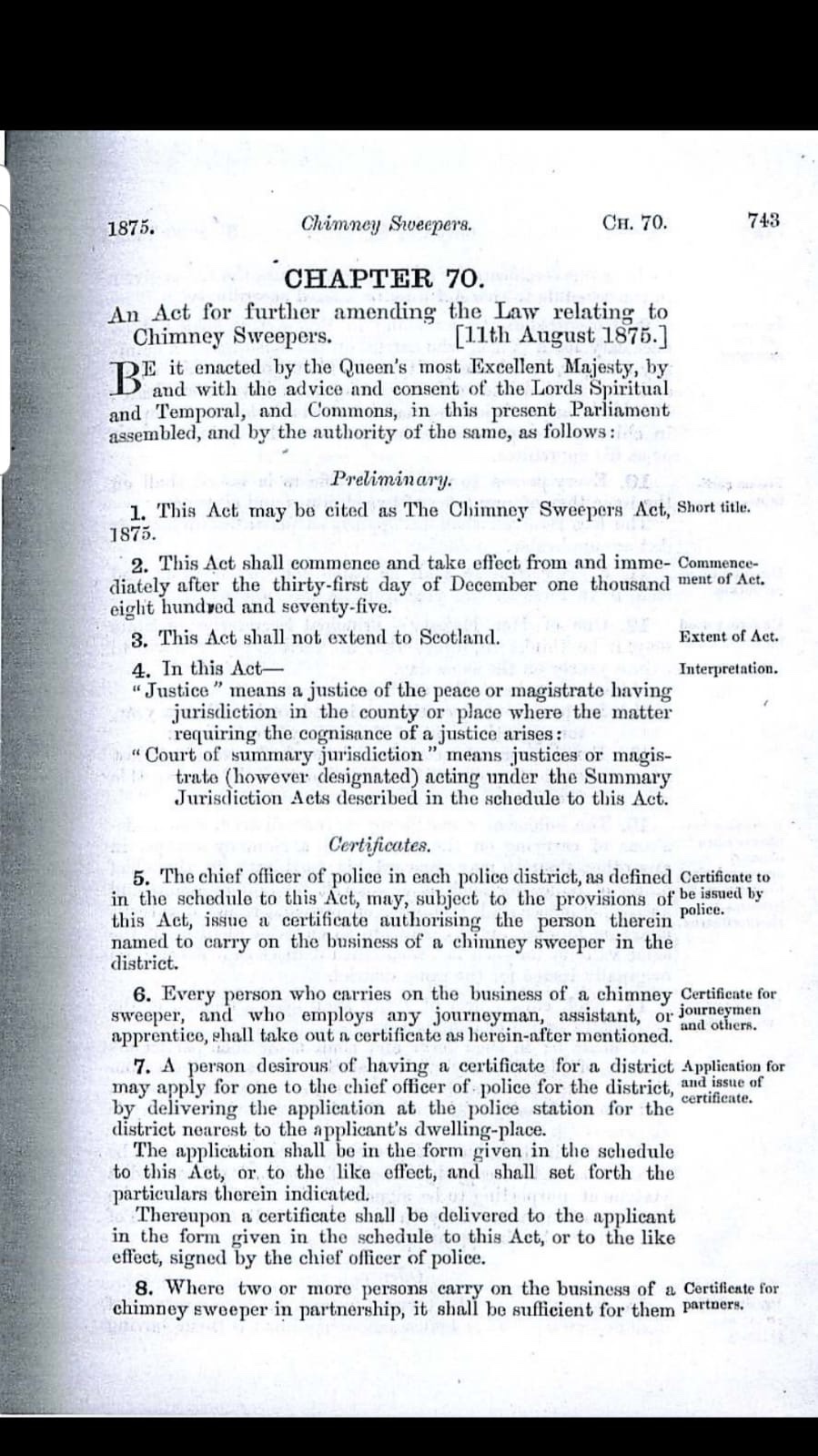 History Of Chimney sweeps page 1