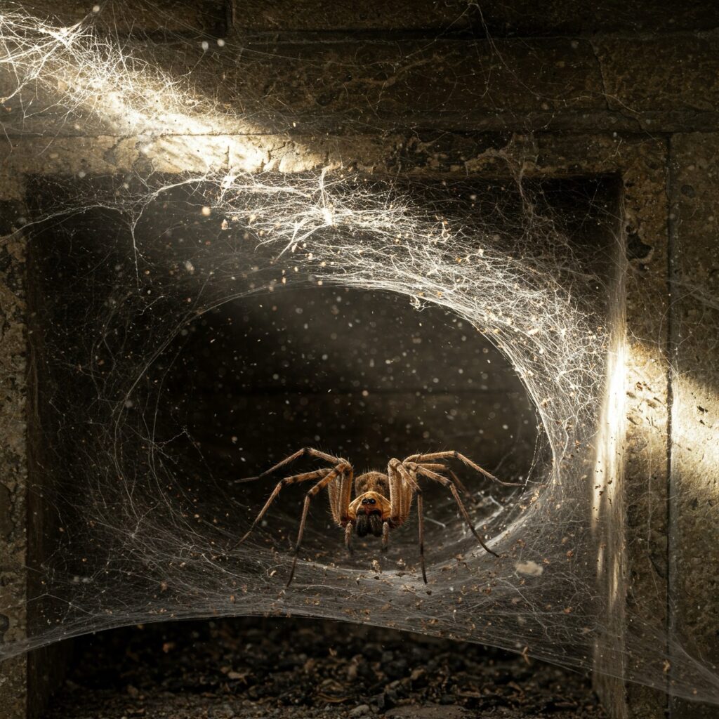 Spider in chimney